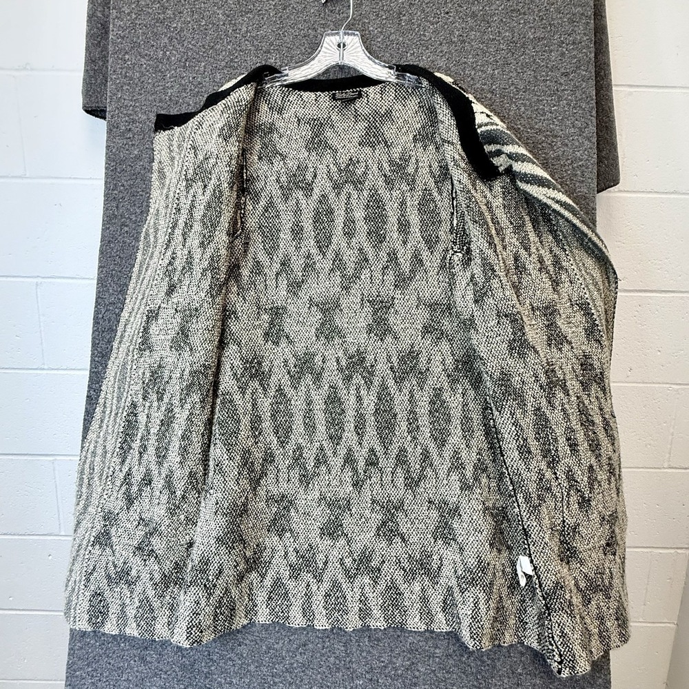 Lucky Brand Sz XL Tribal Print‎ Aztec Western Cardigan Open Front Woven Sweater - Picture 2 of 12